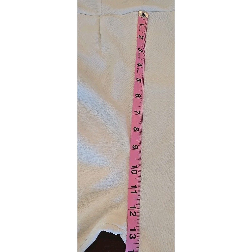 Monteau Los Angeles Sleeveles Jumpsuit Women SZ S White Pockets Zip Work 2 Play - Picture 11 of 12